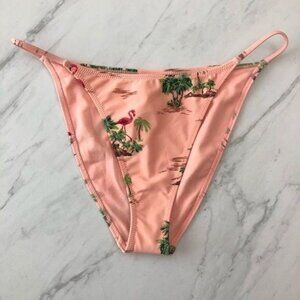 Forever 21 Bikini Bottom Flamingo Palm Tree NWT